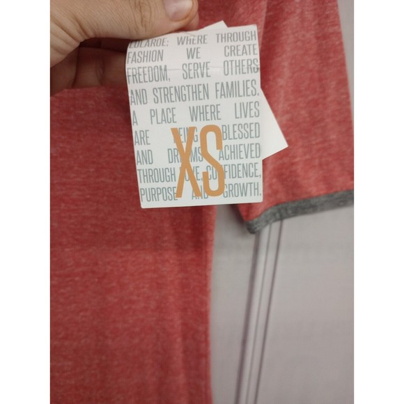 NWT LuLaRoe Dress Women's SZ XS Casual Stretch Sheath Julia Style Pink Gray Trim - Picture 6 of 16